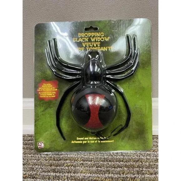 Gemmy Halloween Black Widow Spider Motion Activated PARTS ONLY DOES NOT DROP